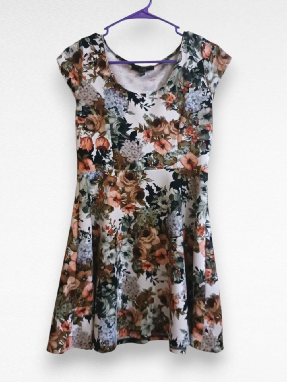 Fall Floral Skater Dress